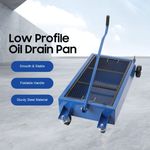 Mobile 10 Gallon Low Profile Oil Drain Pan Oil Drip Pan with Swivel Casters UK