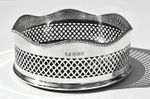 Solid Silver, Magnum / Champagne/Wine Bottle Coaster William Adams 1970 : 223.7g