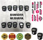 50 x Finger Ring Black Digital ElectronicTasbeeh Eid Gif Tally Counter Religious
