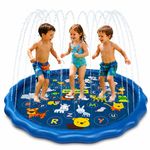 Kids Splash Pad Sprinkler Mat Outdoor Garden Water Play Toys Summer Fun 100cm