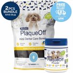 Dog Cat Dental Powder 180g Plaque Tartar Remover Peanut Butter Bones 2 Pack