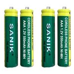 Rechargeable AAA Cordless Phone Batteries 1.2V 550mAh Ni-MH for BT Home Phones