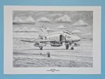 Phantom FGR2, 23 Squadron, Falklands Islands, A3 Pencil Print by Barry Wallond