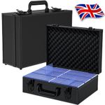 6 Slots Graded Card Case Box for 600+ 35PT 3"x4" Toploaders Trading Sports Cards