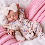 Adorable Reborn Girl  17 Inch Reborn  Doll Realistic, Soft Cloth Body Sleeping