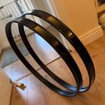 Pair of Premier 22 Inch Metal Bass Drum HOOPS In Black Finish with Black Inlays 
