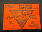 Gary Moore  A5 Flyer Ticket 1984 Sight And Sound BBC Broadcast