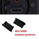 Mini HDMI Interface Dust Proof Plug Silica Gel Port Protector Black Transparency