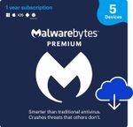 Malwarebytes Premium 2026 Win, Mac, iOS, Android 5 Device 1 Year Inc VPN Emailed