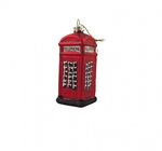 Gisela Graham Glass Telephone Box Christmas Decoration - Great London Gift Idea