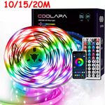 LED Strip Lights 1-20M RGB Colour Changing Tape Cabinet Kitchen Xmas Lighting UK