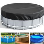 6-12 Ft Round Pool Cover Ground Swimming Pool Cover Drawstring Design