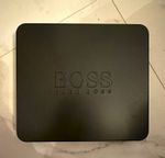 HUGO BOSS BOSS Men’s Gift Set Hip Flask & Socks in Black Rectangular Box