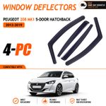 Wind Deflectors fit PEUGEOT 208 MK1 Hatchback 5-door 2012-2019 4pcs Tinted