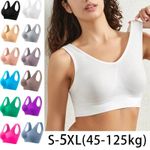 Womens Ladies Comfort Padded Stretch Sports Yoga Bra Top Crop Vest **