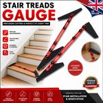 Stair Tread Template Tool Step Measuring Jig Ruler Angle Gauge 10.2-60in Scribe