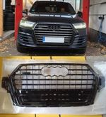 For Audi Q7 4M 2016+ Grill Radiator grille front grille in SQ7 look black black