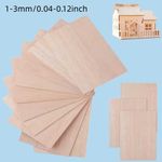 5-10pcs Wood Sheets for Crafts 1-3mm Thick Smooth Square Wood Boards