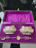 Sterling Silver Salt Cellars,Birmingham 1918