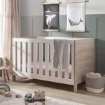 BRAND NEW Silver Cross Finchley Cot Bed in White/Oak