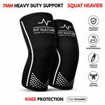 7mm Knee Sleeves Powerlifting Weightlifting Squat Support Gym Training Pair