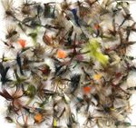Assorted trout fishing flies BARBED/BARBLESS 50,100 OVERSTOCK CLEARANCE 50/100