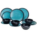 Granite Premium Plus Aqua 12pc Melamine Dinner Set, 4 Place, Camping