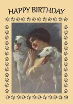 BORZOI DOG BIRTHDAY CARD GREETING NOTE CARD