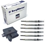Beru GSE108 Control Unit + 6 Glow Plugs for BMW 3er 4er 5er X3 X5 N57 25D 30D