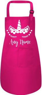 Personalised Kids Apron Unicorn Any Name