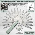Stainless steel feeler gauge with 17 blades 0.02-1.00mm motorbike pitbike monkey