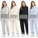 Womens Tracksuit Set Hoodie & Joggers Ladies 2 Piece Loungewear Casual Gym Plus
