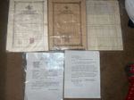 Rare Emblem Of The Ottoman Empire Certificate x3, 1905, From Court Dated 1961