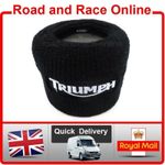 Triumph Front Brake Reservoir Sock / Cover In Black With White Embroidered Logo