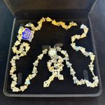 HEAVY Sterling Silver Filigree Capped Crystal Teardrop Bead Heirloom Rosary