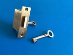 Vintage Brass Full Mortise Furniture Lock 51mm X 15mm X 30mm + 2 Keys.