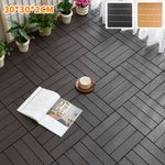 48 Pack Anti-Slip Interlocking Deck Tiles 30x30cm Outdoor Patio Garden Floor UK