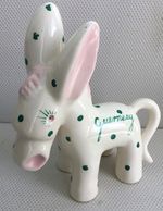 Vintage Ceramic Guernsey Donkey Animal Ornament PLICHTA Pottery Retro 12.5 cm H