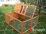FULLY FOLDING SHELTERED RABBIT / GUINEA  / POULTRY RUN RUNS HUTCH HUTCHES PEN A
