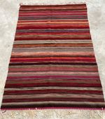 Vintage Traditional Handmade Beautiful Striped Kilim Floor Rug Carpet 177x112 cm