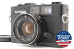 All Works 【MINT】 Konica C35 FD Black 35mm Rangefinder Film Camera From JAPAN