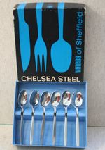 Viners Chelsea Steel Set of Six Coffee Spoons in Original Box