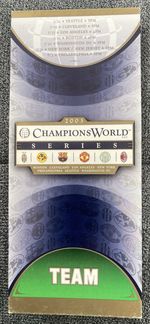 Champions World Series Manchester United Team Ticket July 2003 in USA. * Rare*