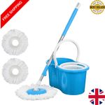 Spin Mop and Bucket Set Beldray Antibac String Mop Pedal Spin Dual Compartment