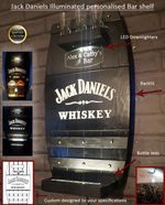 Jack Daniels Illuminated personalised bar sign shelf man cave