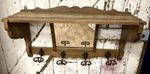 Antique French Coat,Hat  and luggage Hall Rack with angled mirror