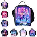 2026 Kids KPop Demon Hunters Personalised Insulated Lunch Bag Portable Lunch Box