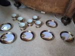 Noritake Japan Porcelain Coffee Cups & Saucers  Circa 1915 Gilt Set Of 6