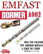 10mm Dormer A002 HSS TiN Coated Jobber Drill bit High Speed Steel Twist bits 10