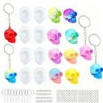 WYAHYQ 8Pcs Skull Epoxy uv Resin Silicone Mould for Small Mould, White